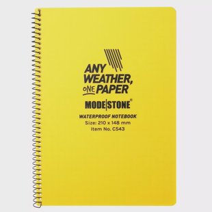 Modestone C543 Waterproof Side Spiral Notebook A5 Yellow, notitieboek