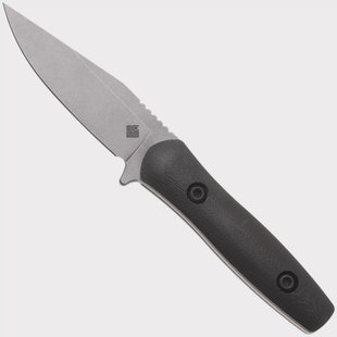 Ocaso Sevra 70TBL Stonewashed CPM Magnacut, Black G10, vaststaand mes, Toor Knives Design