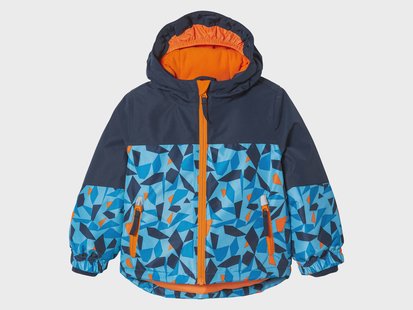 LUPILU Kinder ski-jas (Patroon/marine/oranje/blauw, 98/104)