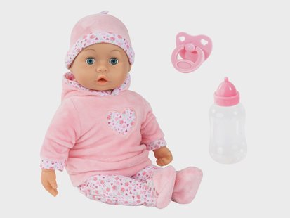 BAYER DESIGN First Words Baby pop 38 cm (Roze)