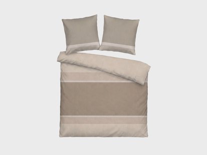 LOOKS BY WOLFGANG JOOP Mako satijn dekbedovertrek 240 x 220 cm (Beige)