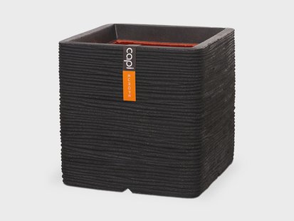 CAPI EUROPE Bloempot vierkant (40 x 40 x 40 cm, zwart)