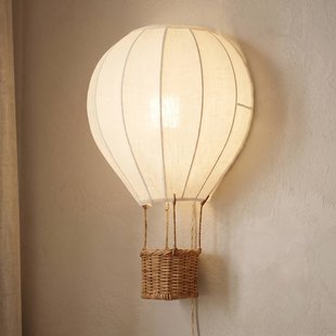Lindby wandlamp voor kinderen Aeris, beige, 44 cm, textiel, E27