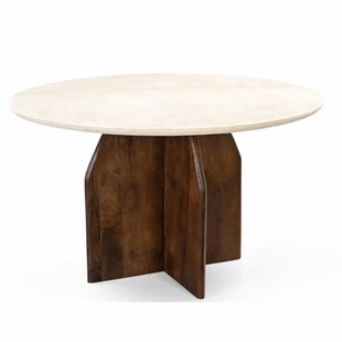 Giga Meubel Eettafel Danae - Rond - Marmer - 130cm