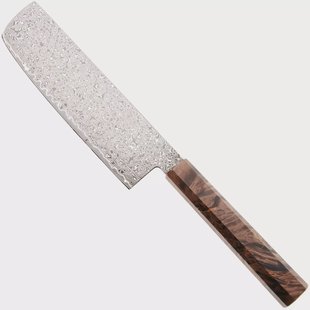 Musashi H924-1 Damascus VG-10, Brown Birch, nakiri, 16.5 cm