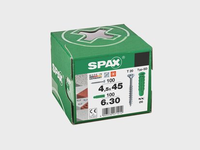 SPAX Schroeven en pluggen WIROX, 200-delig