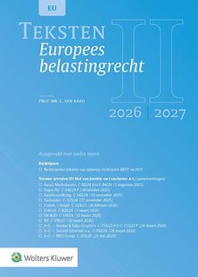 Teksten Europees belastingrecht 2026/2027