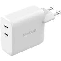BlueBuilt 100W GaN Oplader met 2 Usb C Poorten Wit