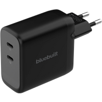 BlueBuilt 100W GaN Oplader met 2 Usb C Poorten Zwart