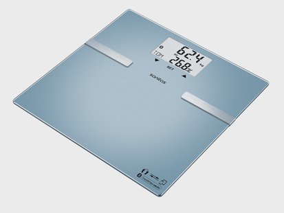 SANITAS Diagnoseweegschaal met Bluetooth, incl. app (Zilverblauw)