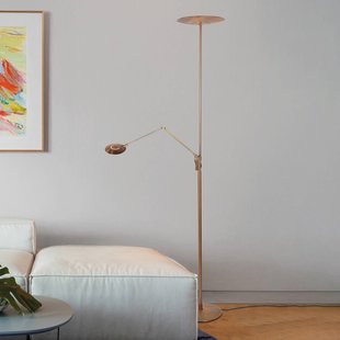 Steinhauer LED vloerlamp Zenith 2 brons, leeslamp, CCT, afstandsbediening