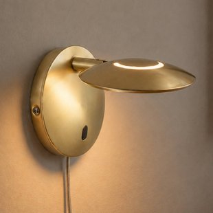 Steinhauer LED wandlamp Zenith 2, messingkleurig, CCT, metaal, stekker