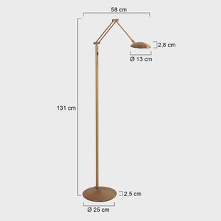 Steinhauer LED vloerlamp Daphne 2, 1-lamp, brons, CCT, afstandsbediening