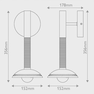 Elstead LED wandlamp Arden, matzwart, hoogte 36 cm, metaal, dimbaar