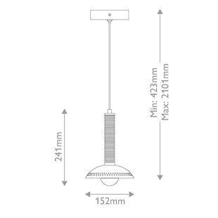 Elstead LED hanglamp Arden, goudkleurig, Ø 15 cm, metaal, dimbaar