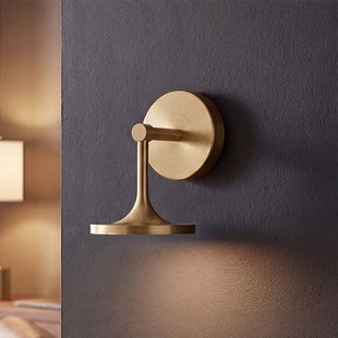 Elstead LED wandlamp Issa, goudkleurig, hoogte 20 cm, metaal, IP44
