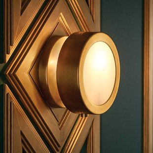 HINKLEY Wandlamp Mercer, oud messing, Ø 17 cm, metaal, E14