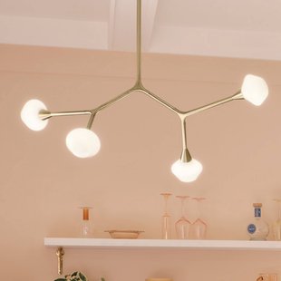 KICHLER Hanglamp Cassius, lichtbrons, lengte 100 cm, 4-lamps, metaal