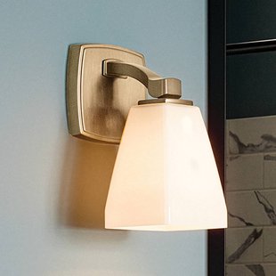 KICHLER Wandlamp Marant, lichtbrons/opaal, hoogte 24 cm, IP44, G9-LED