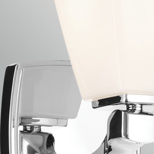 Marant wandlamp chroom/opaal hoogte 24 cm IP44 G9-LED - KICHLER - Badkamer - Modern - Metaal - Hoekig