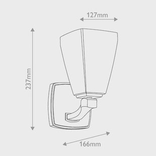 KICHLER Wandlamp Marant, chroom/opaal, hoogte 24 cm, IP44, G9-LED