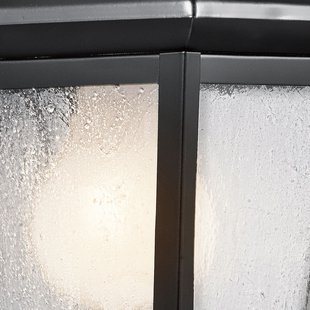 Mount Vernon buitenwandlamp zwart, hoogte 32 cm, IP44 - KICHLER - Aluminium - Hoekig