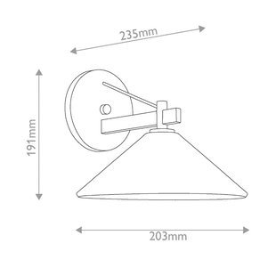 KICHLER Ripley buitenwandlamp, zwart, breedte 20 cm, metaal, IP44