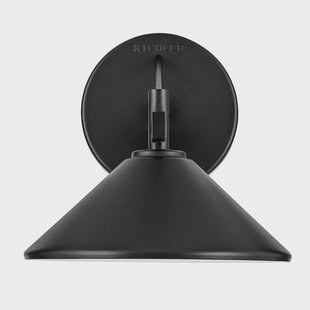 Ripley buitenwandlamp, zwart, 20 cm, metaal IP44 - KICHLER - Modern - Aluminium - 1 lamp