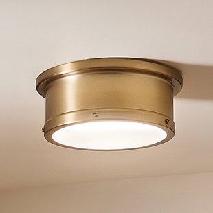KICHLER Plafondlamp Serca, messingkleurig, Ø 36 cm, metaal, E27