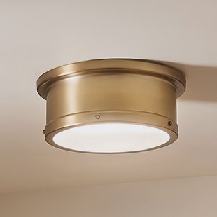 Serca plafondlamp, messing, Ø 36 cm, metaal, E27 - KICHLER - Woonkamer - 1 lamp