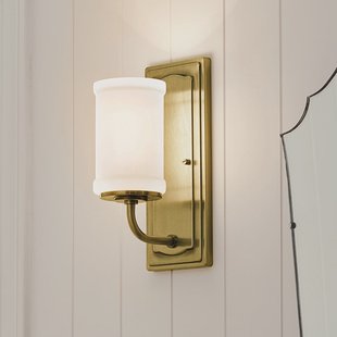 Vetivene wandlamp, messing, hoogte 31 cm, IP44, G9-LED - KICHLER - Badkamer - Metaal - 1 lamp