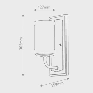 KICHLER Wandlamp Vetivene, chroom, hoogte 31 cm, metaal, IP44, G9-LED