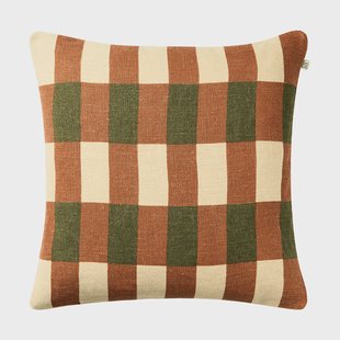 Chhatwal & Jonsson Marari kussenhoes Apricot Orange-Cactus Green, 50x50 cm