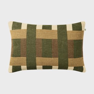 Chhatwal & Jonsson Benaras kussenhoes Cactus Green-Taupe-Khaki, 40x60 cm