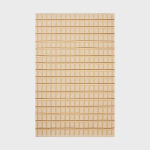 Chhatwal & Jonsson Mysore wollen mat Off White-Masala Yellow-Yellow, 230x320 cm
