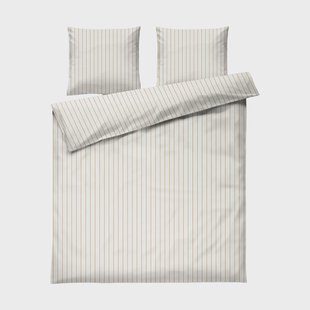 Juna Soft dekbedovertrekset, 220x220/2x50x60 cm Offwhite-karamel
