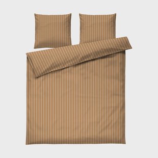 Juna Soft dekbedovertrekset, 220x220/2x50x60 cm karamel-offwhite