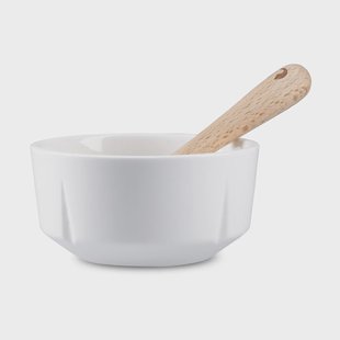 Rosendahl Grand Cru snackschaal en lepel Wit, Ø9 cm