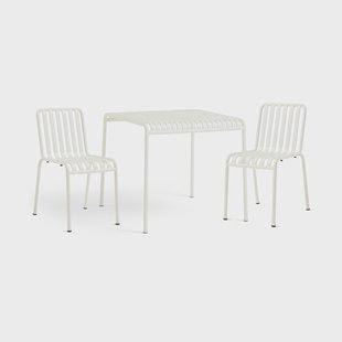 HAY Palissade eetset 2 stoelen 82,5x90 cm cream white