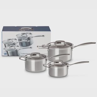 Le Creuset - Steelpannenset RVS (3-delig)