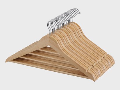 W5 Houten kledinghangers 20 stuks (Naturel)