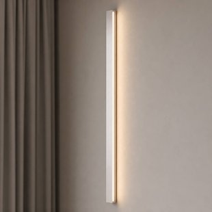 Lucande LED wandlamp Kinsley, 90 cm, nikkel, dimbaar, CCT