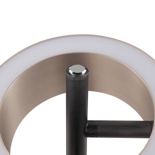 Brilliant LED tafellamp Axion, zwart/bruin, hoogte 45 cm, CCT