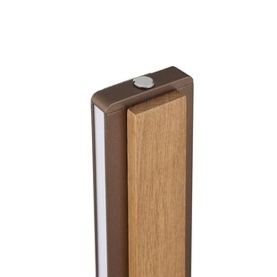 Brilliant Arviso LED vloerlamp, houtkleur, eiken, hoogte 142 cm, CCT