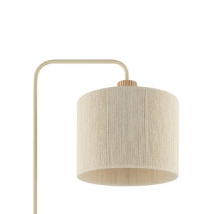 Brilliant Vloerlamp Arlo, beige, textiel/hout, hoogte 160 cm, E27