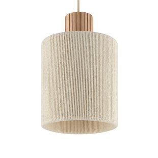 Brilliant Hanglamp Arlo, beige, textiel/hout, Ø 40 cm, 3-lamps