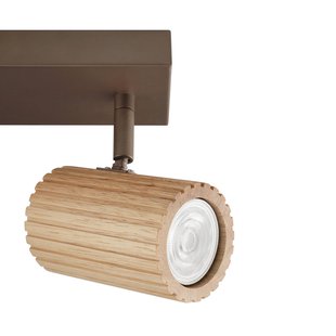 Brilliant Plafondlamp Lakewood, hout, lengte 31 cm, 2-lamps