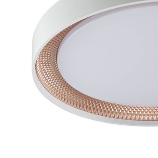 Brilliant LED plafondlamp Waldo, wit/roségoud, Ø 38,5 cm, CCT, dimbaar.