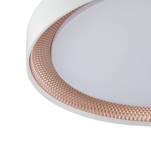 Brilliant LED plafondlamp Waldo, wit/roségoud, Ø 48,5 cm, CCT, dimbaar.