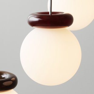 Hinx hanglamp, donkerbruin/wit, glas - Normann Copenhagen - Keuken - Designer - 1 lamp